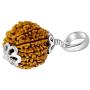 55Carat Choose Your Original Lab Certified Rudraksha 1 to 13 Mukhi Ganesha Gauri Shankar Silver Plated Pendant Astrological Shiva Jewelry for Men and Women