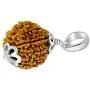55Carat Choose Your Original Lab Certified Rudraksha 1 to 13 Mukhi Ganesha Gauri Shankar Silver Plated Pendant Astrological Shiva Jewelry for Men and Women
