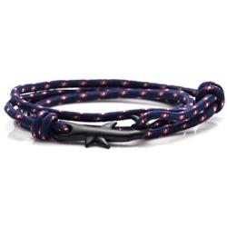 Heavstjer Fashion Plated Black Alloy Shark Tail Hook Colorful Rope Link Bracelet