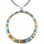 Gemstone Pendant Necklace in 925 Sterling Silver Genuine Turquoise & Gemstones (24'' Length)
