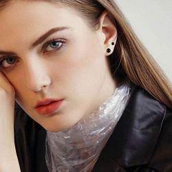 Spiritlele 24 Pairs Assorted Hoop Earrings Crystal Pearl Stud Earrings Set Huggie Earrings for Women Girls