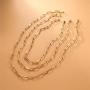 EASYSO Dainty Choker Necklace Chains for Women, 14K Gold Plated Simple Snake Chain Herringbone Necklace Simple Jewelry for Women
