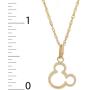 Disney Jewelry Mickey or Minnie Mouse 14K Yellow Gold Pendant Necklace, 18''
