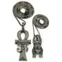 Shiny Jewelers USA Mens Egyptian Anubis & ANKH Cross Pendant & Box Chains Hip HOP Necklace Set Black Shiny Jewelers USA Mens Egyptian Anubis & ANKH Cross Pendant & Box Chains Hip HOP Necklace Set Black