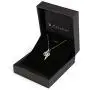 B.Catcher Twist Pendant Necklace 925 Sterling Silver Cubic Zirconia with 45 cm Chain