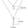 S925 Sterling Silver Bar Dot Vertical Double Layered Long Chain Choker Y Clavicle Necklace for Women Lady