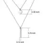 S925 Sterling Silver Bar Dot Vertical Double Layered Long Chain Choker Y Clavicle Necklace for Women Lady S925 Sterling Silver Bar Dot Vertical Double Layered Long Chain Choker Y Clavicle Necklace for Women Lady