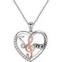 DAOSHANG 925 Sterling Silver Two Tone Music Note Love Heart Pendant Treble Clef Necklace for Women Jewelry Gift for Music Dance Lover DAOSHANG 925 Sterling Silver Two Tone Music Note Love Heart Pendant Treble Clef Necklace for Women Jewelry Gift for Music Dance Lover