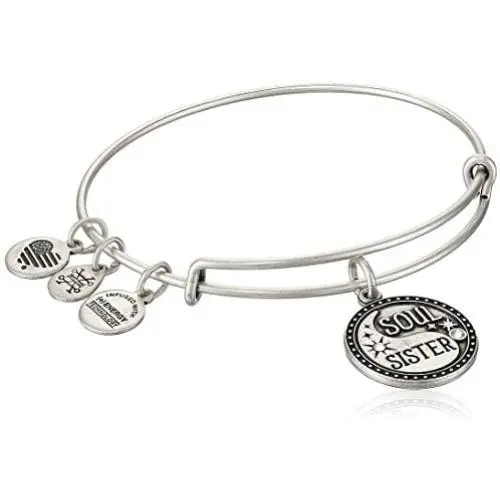 Alex and ANI Soul Sister Expandable Bangle Bracelet for Women, Friendship Inscription Charm, 2 to 3.5 in Alex and ANI Soul Sister Expandable Bangle Bracelet for Women, Friendship Inscription Charm, 2 to 3.5 in