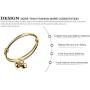 COCO Park Healthy Children Jewelry 18K Gold Plated Polish Cuff Bangle Adjustable Bracelet Anklet