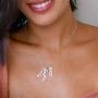 MyNameNecklace Personalized Vertical Name Necklace in Cursive in Sterling Silver 925 / Gold Plating - Classic Delicate Jewelry Gift for Her