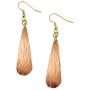 Chased Copper Long Tear Drop Earrings By John S Brana Handmade Jewelry Durable Copper Earrings