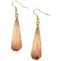 Chased Copper Long Tear Drop Earrings By John S Brana Handmade Jewelry Durable Copper Earrings