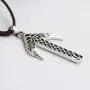 Viking Rune Tiwaz Teiwaz Tyr Necklace - 925 Sterling Silver - Pendant with Celtic Knot and Raven Heads - Norse Mythology Amulet Talisman- Nordic Scandinavian Runic Jewelry for Men Women - Handmade
