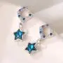 925 Sterling Silver Dangle Drop Earrings for Women Girls, Colorful Round Square Triangle Crystal Zirconia Star Dangling hoop Studs Earing Sets jewelry Gifts For Mother Party Christmas Wedding
