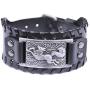 fishhook Celtic Knot Fox Smart Symbol Bangle Talisman Amulet Leather Bracelet
