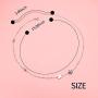 YinShan Dainty S925 Sterling Silver Jewelry Adjustable Choker Necklace Chain and Bracelet