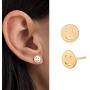 MYEARS Women Stud Earrings Gold Pyramid Diamond-shape Palm Leaf Bird Swallow Unicorn Smile Face Minimalist 14K Gold Filled Tiny Boho Beach Simple Delicate Handmade Hypoallergenic Jewelry Gift