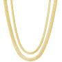 Fiusem Gold Necklaces for Women, 14K Gold Plated Snake Chain Necklace Herringbone Choker Necklaces for Women