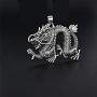 UMtrade Hip Hop Jewelry Huge Male Men Stainless Steel Dragon Necklace Chinese Zodiac Animal Pendant