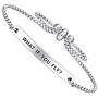 Dainty Cuff Bracelet - WHAT IF YOU FLY? - Inspirational Gifts for Women Teen Girls Birthday Present