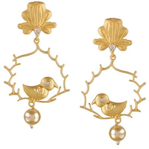 Efulgenz Boho Vintage Antique Ethnic Gypsy Tribal Indian Matte Parrot Bird Dangle Earrings Jewelry Set