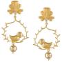 Efulgenz Boho Vintage Antique Ethnic Gypsy Tribal Indian Matte Parrot Bird Dangle Earrings Jewelry Set