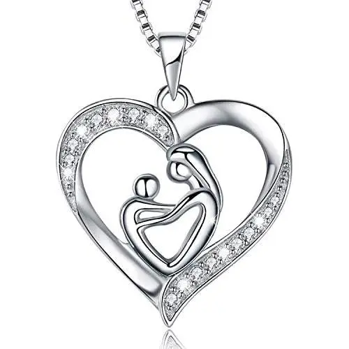 MUATOGIML Mothers Birthday Gifts 925 Sterling Silver Love You Mom Heart Infinity Pendant Necklace for Women Nana MUATOGIML Mothers Birthday Gifts 925 Sterling Silver Love You Mom Heart Infinity Pendant Necklace for Women Nana