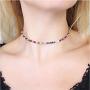 Seed Bead Choker Necklace Colorful Bohemian Choker Necklace Handmade Summer Hawaii Tiny Beaded Choker Adjustable for Girls Women