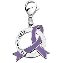 CENWA Fibromyalgia Purple Ribbon Charm Zipper Pull Fibromyalgia Awareness Gift Fibromyalgia Jewelry