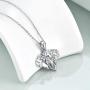 MONGAS Elephant Necklaces 925 Sterling Silver Origami Elephant Head Jewelry for Men Women
