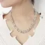 UNY Style Trendy Elegant Vintage Retro Unique Fashion style 2 Tone Double Twist Wire Link Women Short Chain Necklace UNY Style Trendy Elegant Vintage Retro Unique Fashion style 2 Tone Double Twist Wire Link Women Short Chain Necklace