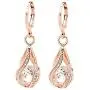 Comelyjewel Womens Earring with Hollow Design,Women Fashion Cubic Zirconia Water Drop Dangle Leaverback Earrings Jewelry Gift - Pink