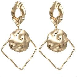Geometric Triangle Earring Metal Simple Drop Dangle Earring Plating Gold Black Bohemian Dangling Costume Earring For Women Girl Bar Party Fashion Jewelry