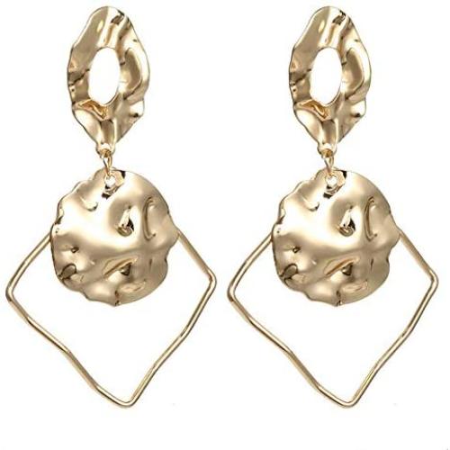 Geometric Triangle Earring Metal Simple Drop Dangle Earring Plating Gold Black Bohemian Dangling Costume Earring For Women Girl Bar Party Fashion Jewelry