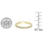 Dazzlingrock Collection 0.70 Carat (ctw) 14K Gold Round White Cubic Zirconia Ladies Eternity Stackable Wedding Band 3/4 CT