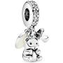 Pandora Jewelry Baby Teddy Bear Dangle Cubic Zirconia Charm in Sterling Silver