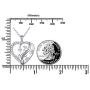 S925 Sterling Silver Heart Love Jewelry Pendant Necklace for Women Mom Girl