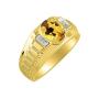 RYLOS Mens Rings Yellow Gold Plated Silver Rings Classic Designer Style 8X6MM Oval Gemstone & Genuine Diamond Ring Color Stone Birthstone Rings For Men Mens Rings, Silver Rings, Size 8,9,10,11,12,13