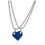 Couples Colorful Brick Heart Pendant Shaped Necklace for Friendship 2 Two Piece Keychain Puzzle Jewelry Set Made with Elements Valentines Day BFF