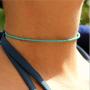 Bomine Boho Beaded Choker Necklace Handmade Turquoise Necklaces Adjustable Jewelry Chains for Women and Girls