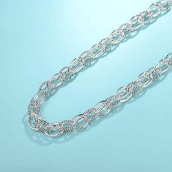 UNY Style Trendy Elegant Vintage Retro Unique Fashion style 2 Tone Double Twist Wire Link Women Short Chain Necklace