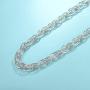 UNY Style Trendy Elegant Vintage Retro Unique Fashion style 2 Tone Double Twist Wire Link Women Short Chain Necklace