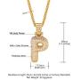 Custom Multiple Bling Bubble Letter Necklace 1-6Pcs 18K Gold Plated Statement Crystal Hip Hop Jewelry Personalized Lab Diamond Initials Pendant with Spiga Rope Chain or Tennis Chain 18-30 Inch, Send Gift Box