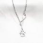 Dog Paw Print Pendant Infinity Love Heart Necklace Dogs Lover Gift