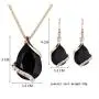Ezing Women Crystal Pendant Gold Plated Chain Necklace Earring Jewelry Set Ezing Women Crystal Pendant Gold Plated Chain Necklace Earring Jewelry Set