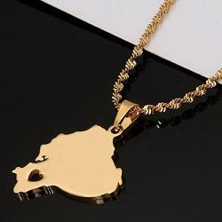 Stainless Steel Ecuador Map Pendant Necklaces Maps Jewelry Ecuadorian