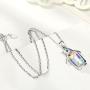 NEOGLORY Jewelry Crystal Penguin Birthstone Pendant Necklace 2 Colors Embellished with Crystals from Swarovski