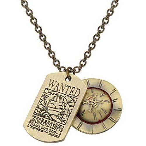 FAADBUK Anime One Piece Jewelry One Piece Luffy Bronze Straw Hat Necklace One Piece Luffy Bronze Straw Hat Keychain One Piece Fans Gift