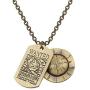 FAADBUK Anime One Piece Jewelry One Piece Luffy Bronze Straw Hat Necklace One Piece Luffy Bronze Straw Hat Keychain One Piece Fans Gift